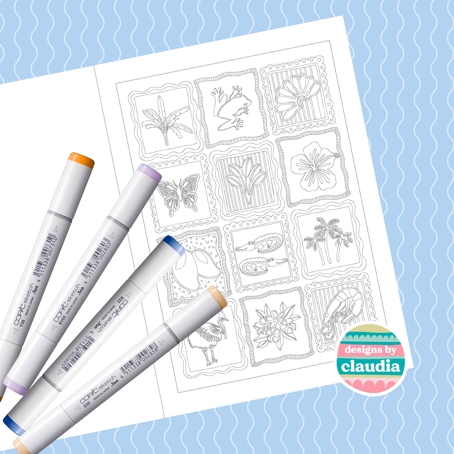 'Shapes of the Tropics' Colouring Book image 5
