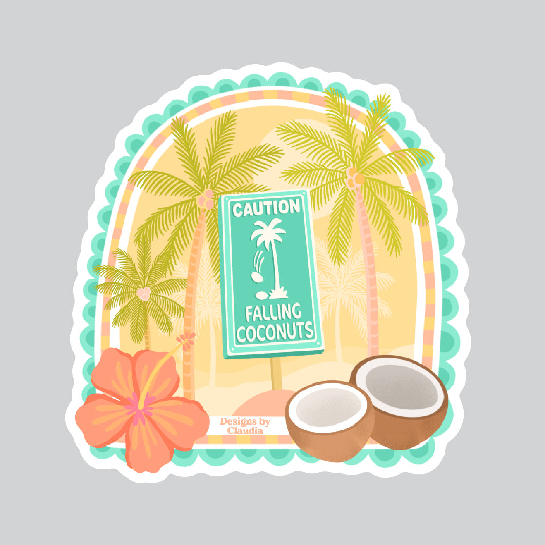 Falling Coconuts Sticker image 0