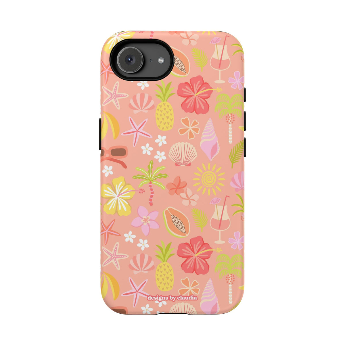 'Let's Go On A Holiday' - Coral Tough Phone Case
