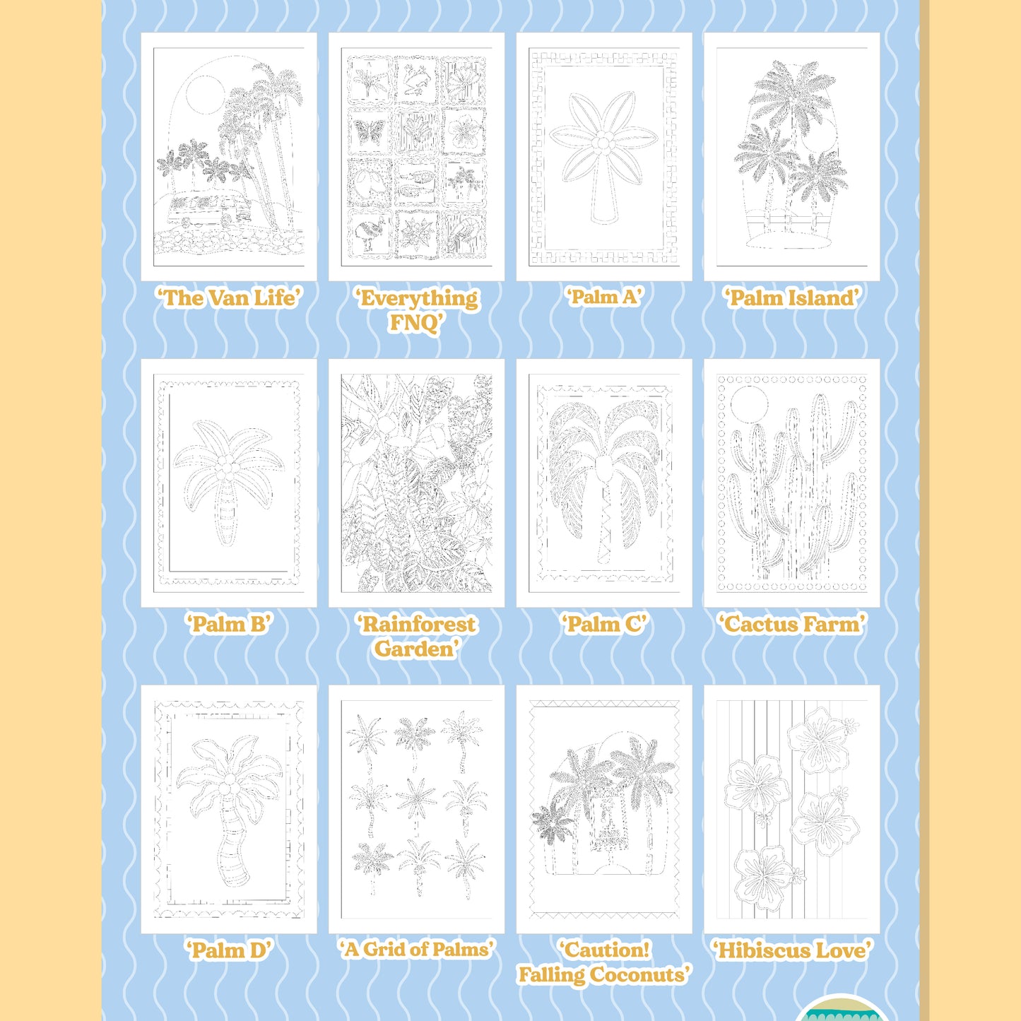 'Shapes of the Tropics' Colouring Book image 2