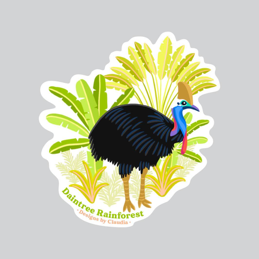 Daintree Cassowary Decal Sticker image 0
