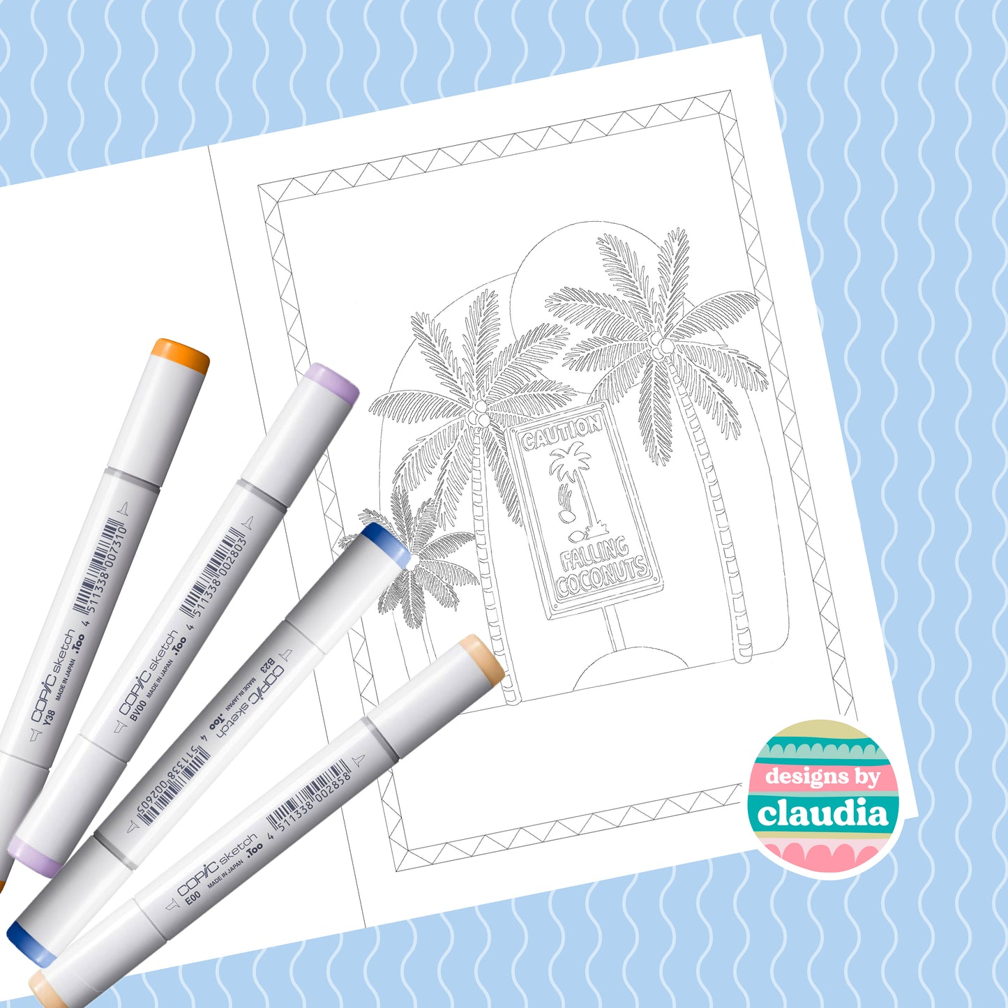 'Shapes of the Tropics' Colouring Book image 3