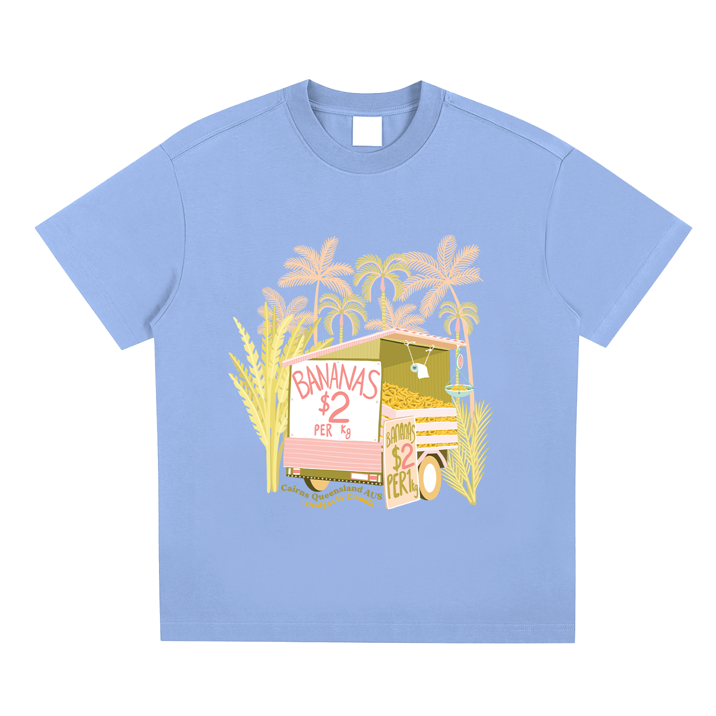 Banana Cart Light Blue T-Shirt image 0