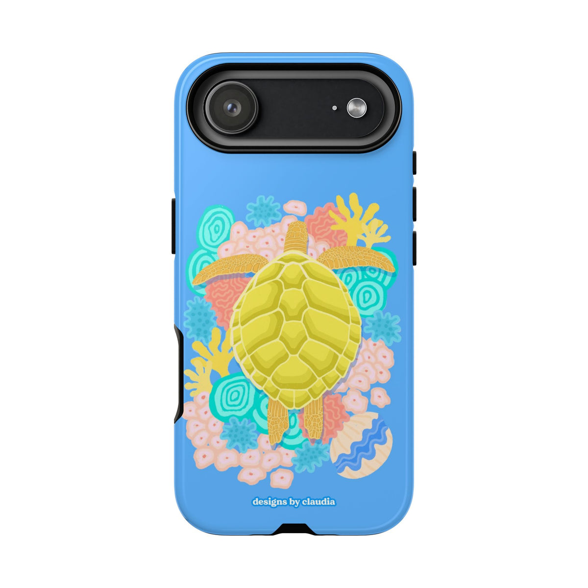 'The Coral Gardener' Green Turtle Tough Phone Case