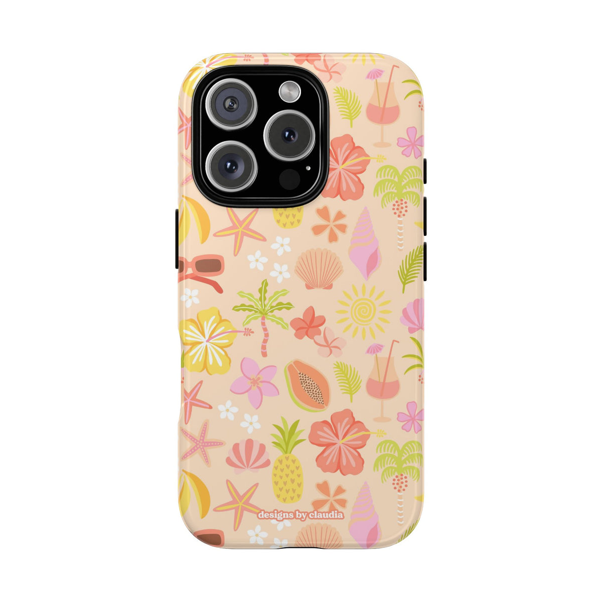 'Let's Go On A Holiday' - Cream Tough Phone Case