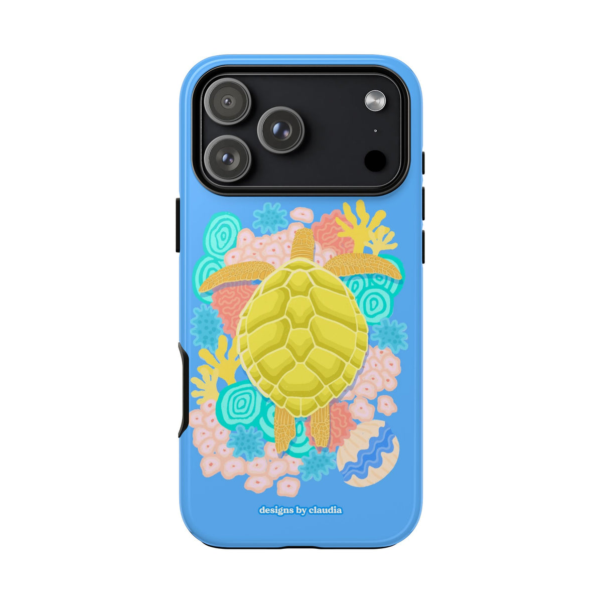 'The Coral Gardener' Green Turtle Tough Phone Case