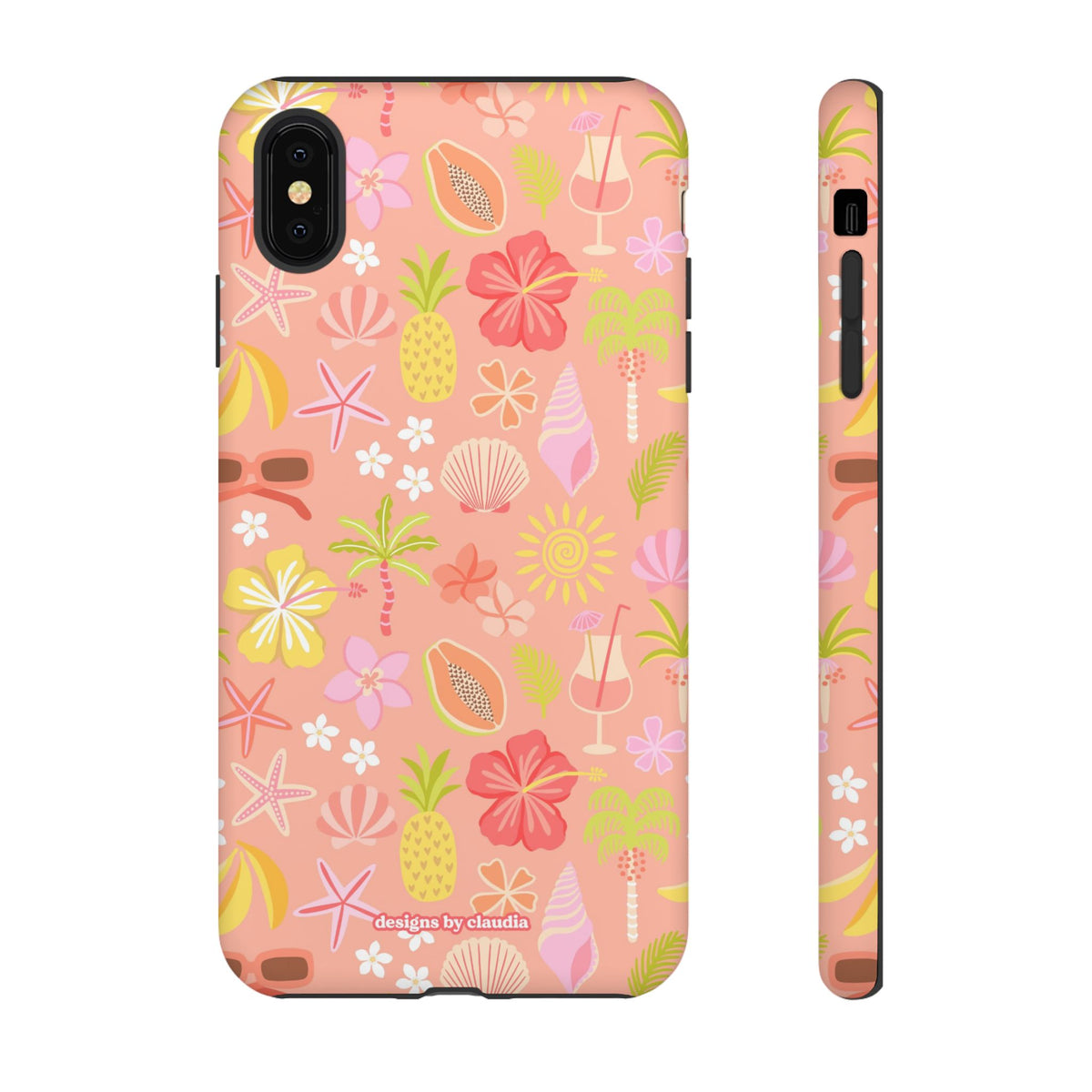 'Let's Go On A Holiday' - Coral Tough Phone Case