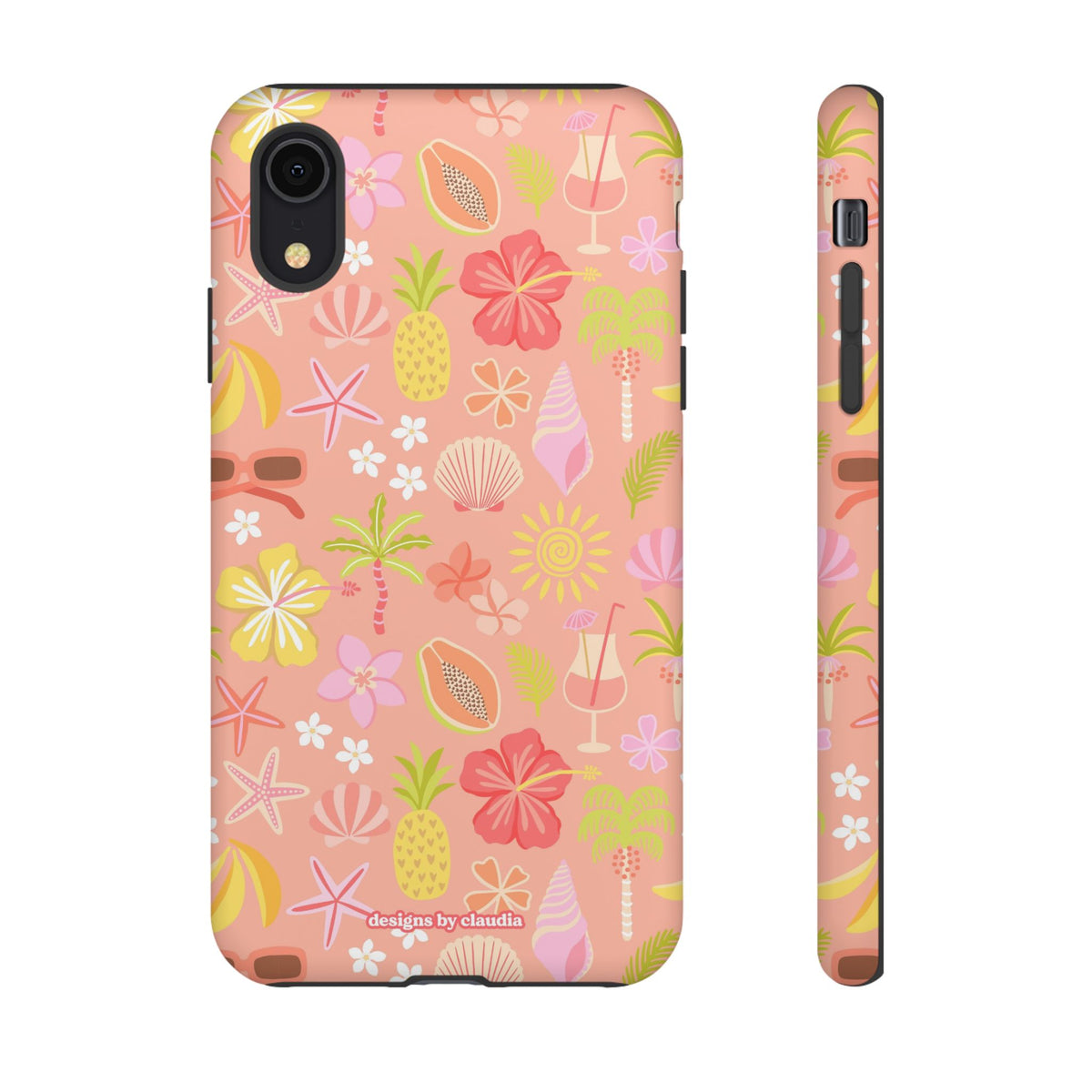 'Let's Go On A Holiday' - Coral Tough Phone Case