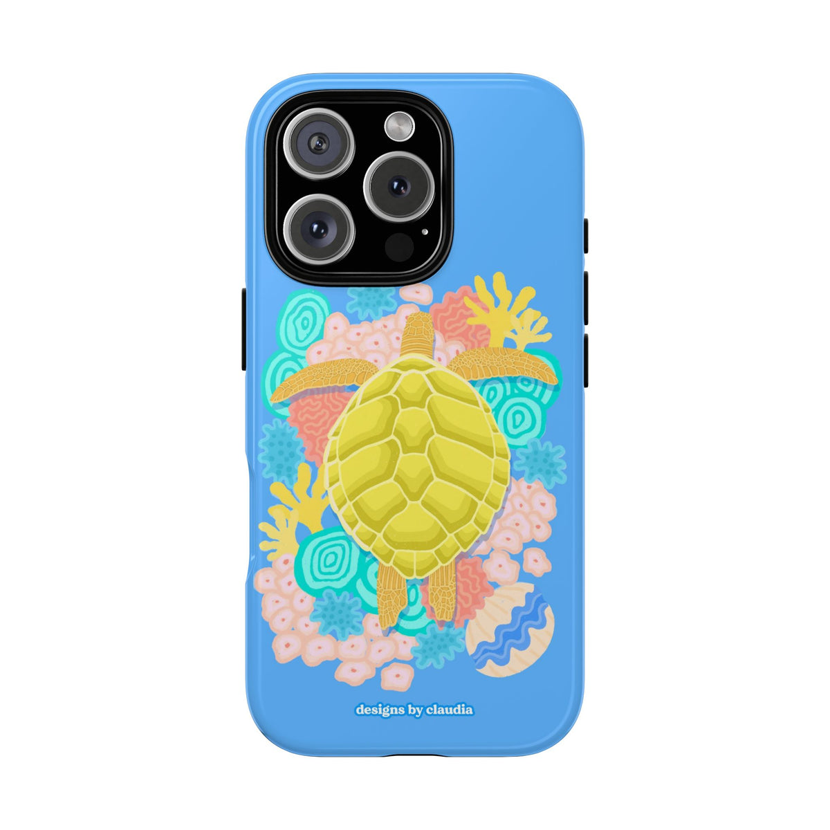 'The Coral Gardener' Green Turtle Tough Phone Case