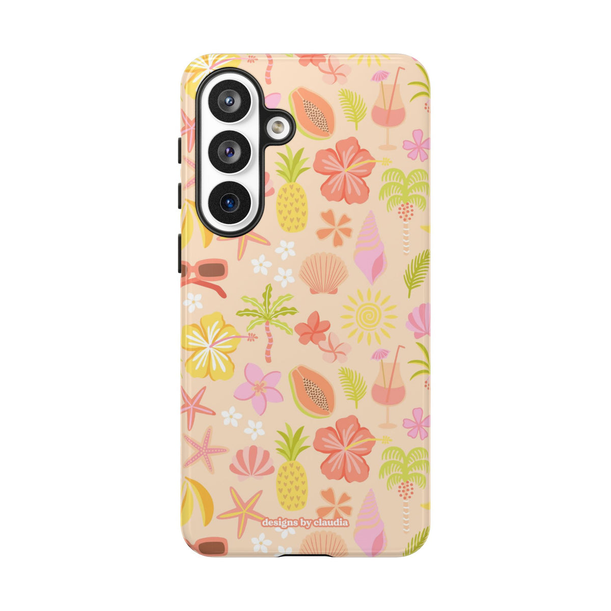 'Let's Go On A Holiday' - Cream Tough Phone Case