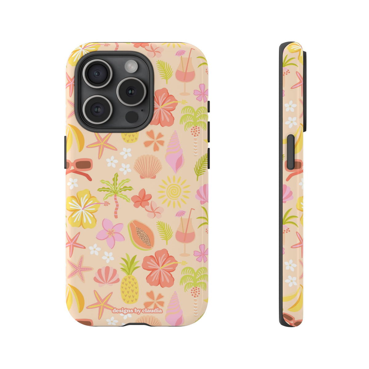 'Let's Go On A Holiday' - Cream Tough Phone Case