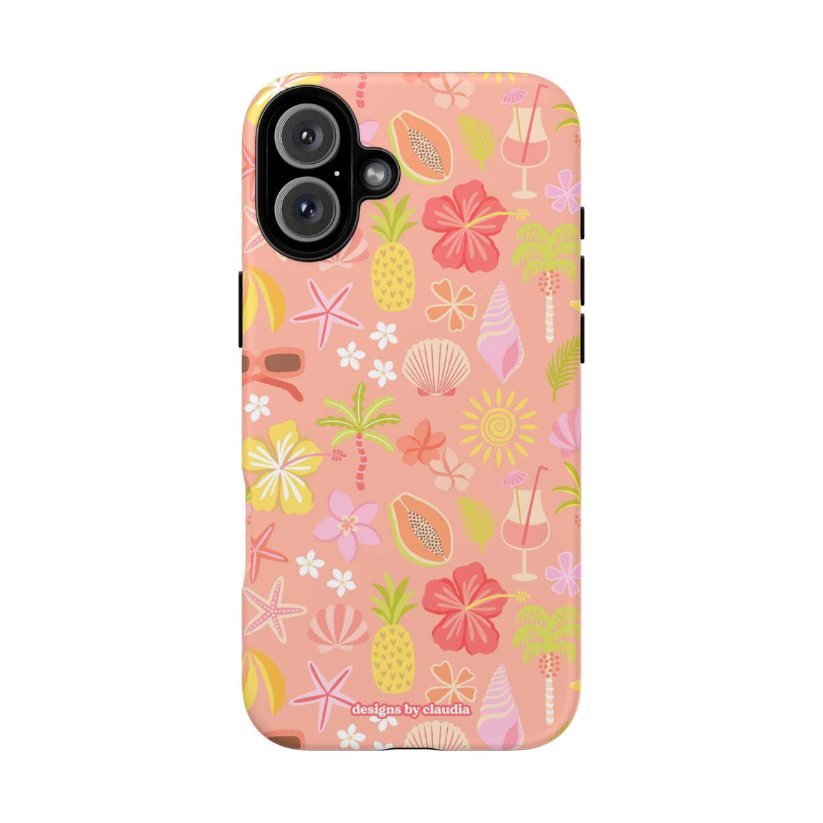'Let's Go On A Holiday' - Coral Tough Phone Case