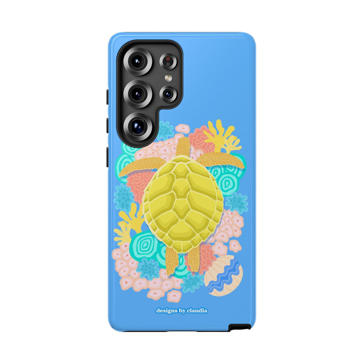 'The Coral Gardener' Green Turtle Tough Phone Case