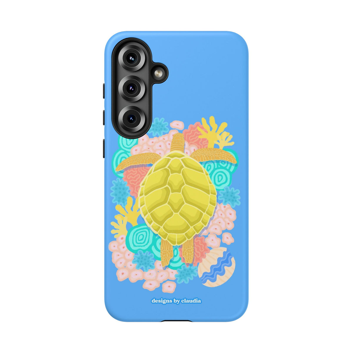 'The Coral Gardener' Green Turtle Tough Phone Case