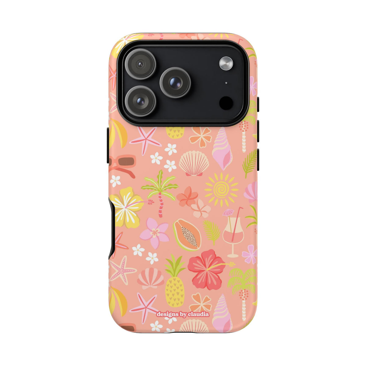 'Let's Go On A Holiday' - Coral Tough Phone Case