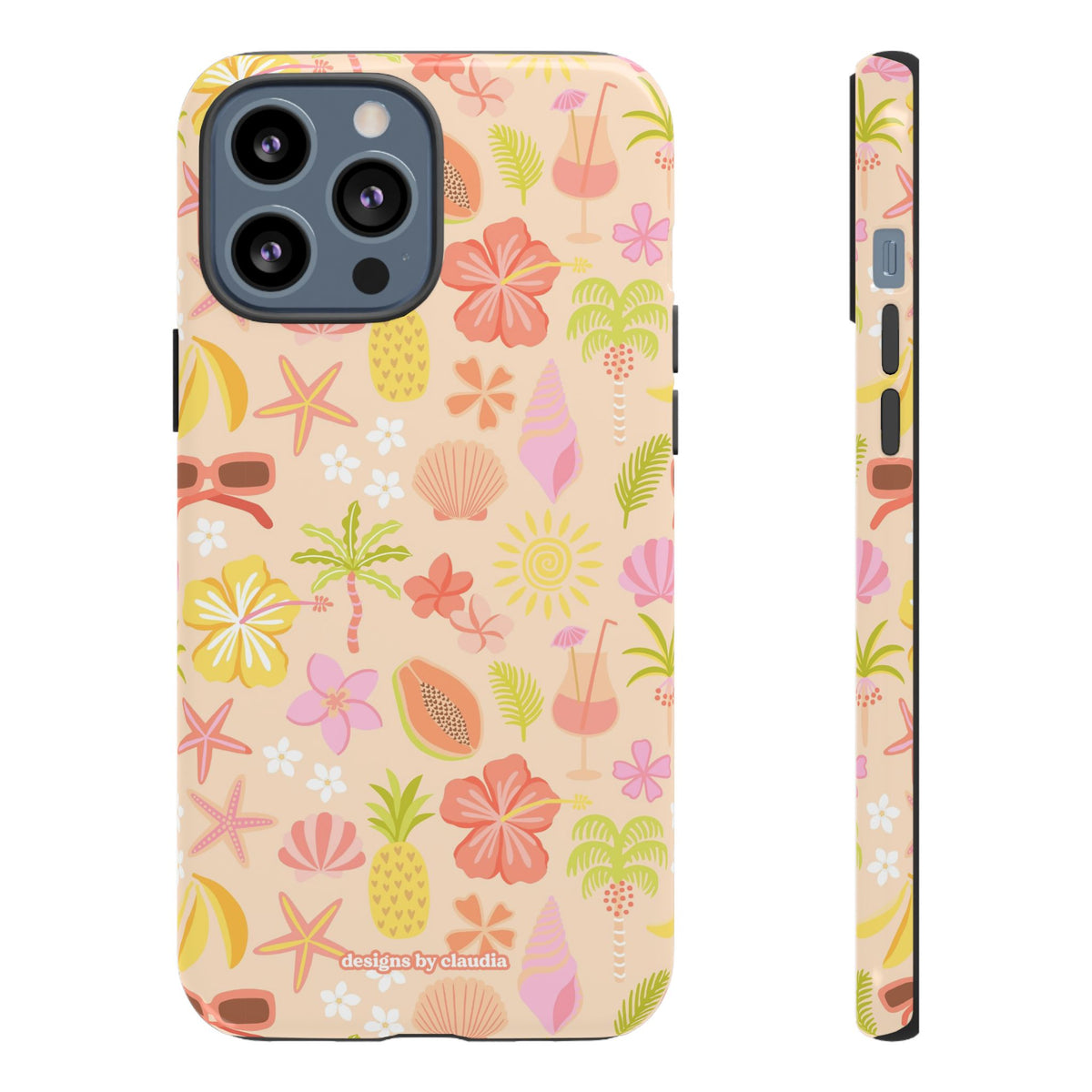'Let's Go On A Holiday' - Cream Tough Phone Case