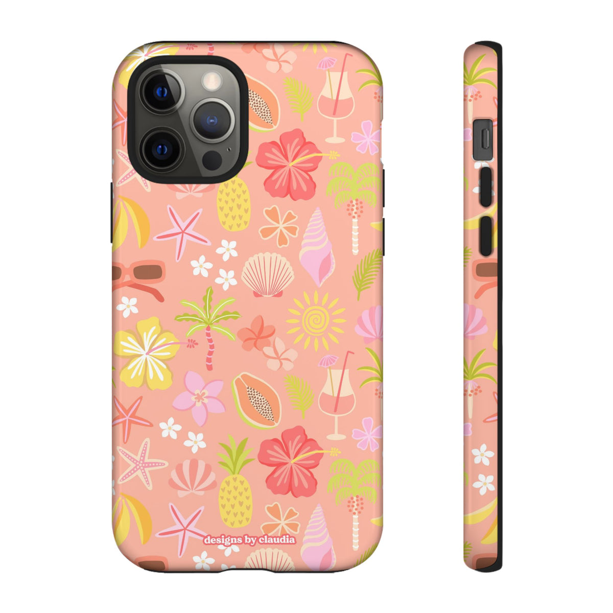 'Let's Go On A Holiday' - Coral Tough Phone Case