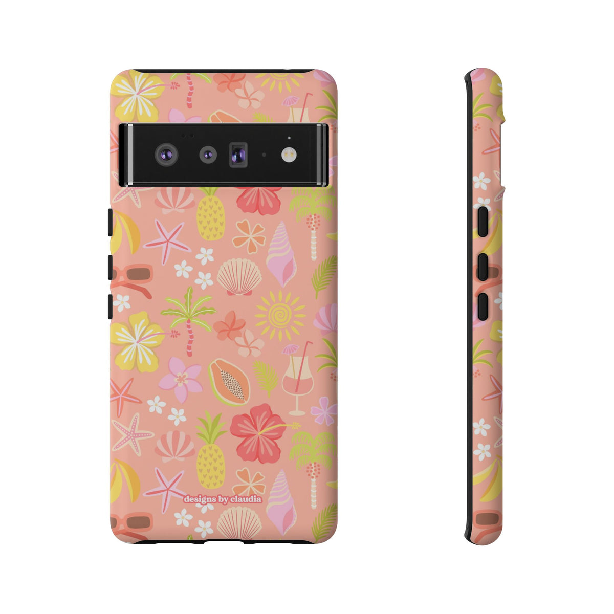 'Let's Go On A Holiday' - Coral Tough Phone Case