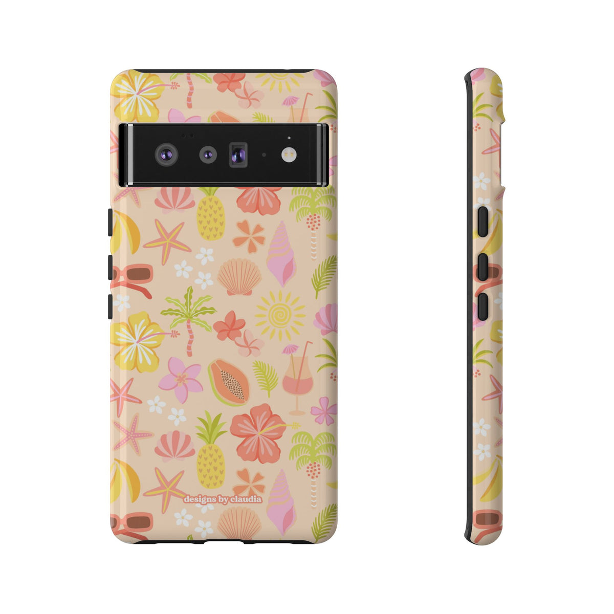 'Let's Go On A Holiday' - Cream Tough Phone Case