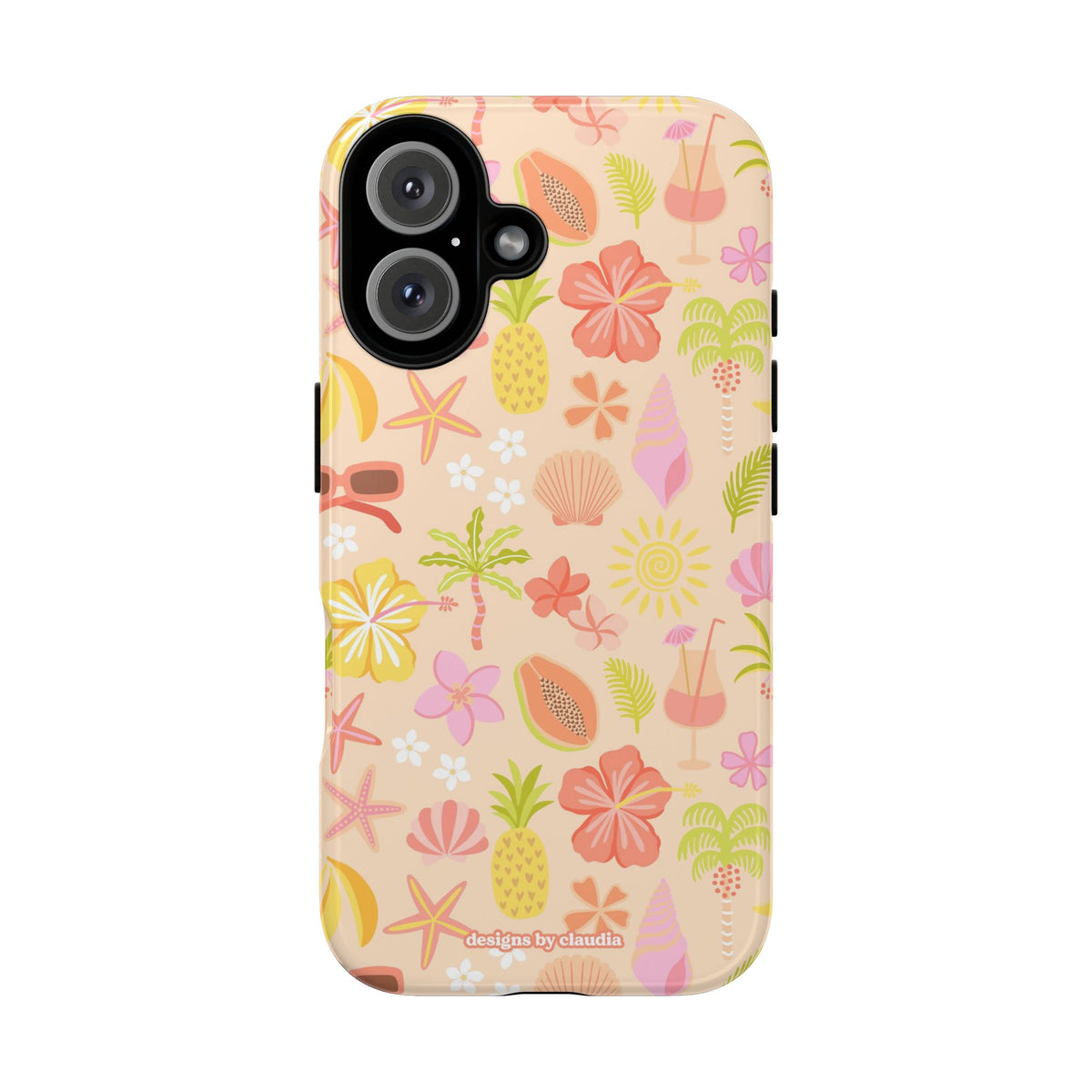 'Let's Go On A Holiday' - Cream Tough Phone Case