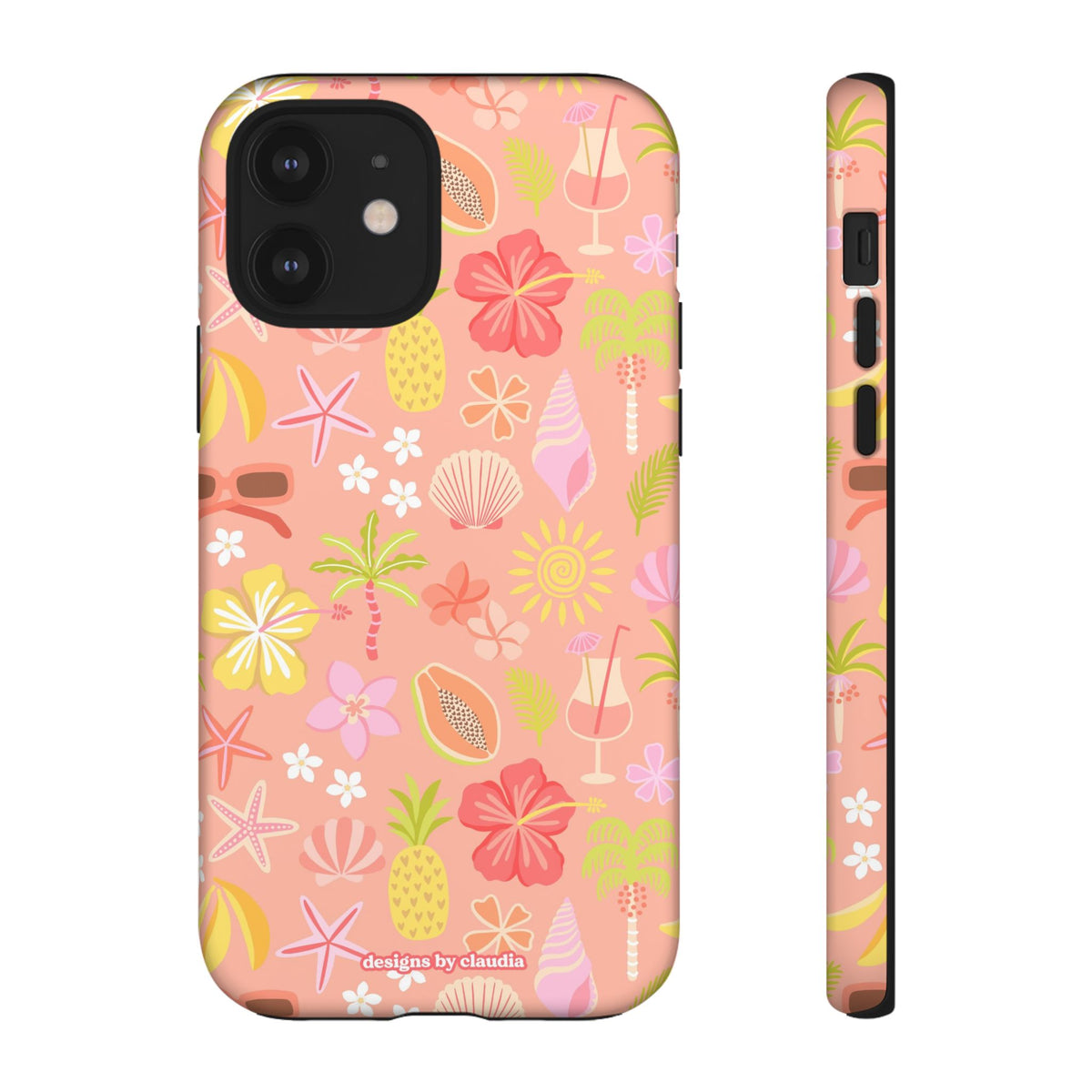 'Let's Go On A Holiday' - Coral Tough Phone Case
