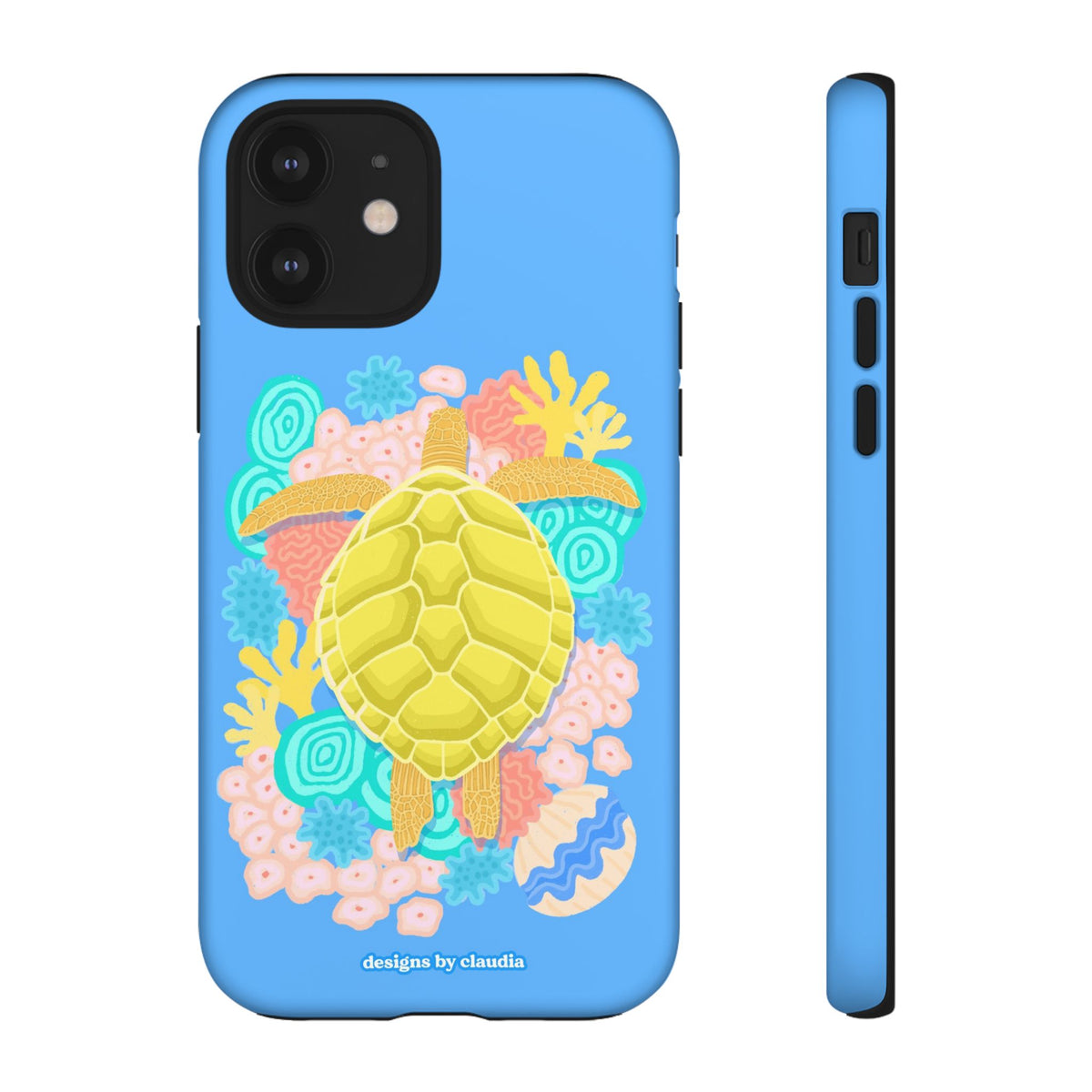 'The Coral Gardener' Green Turtle Tough Phone Case