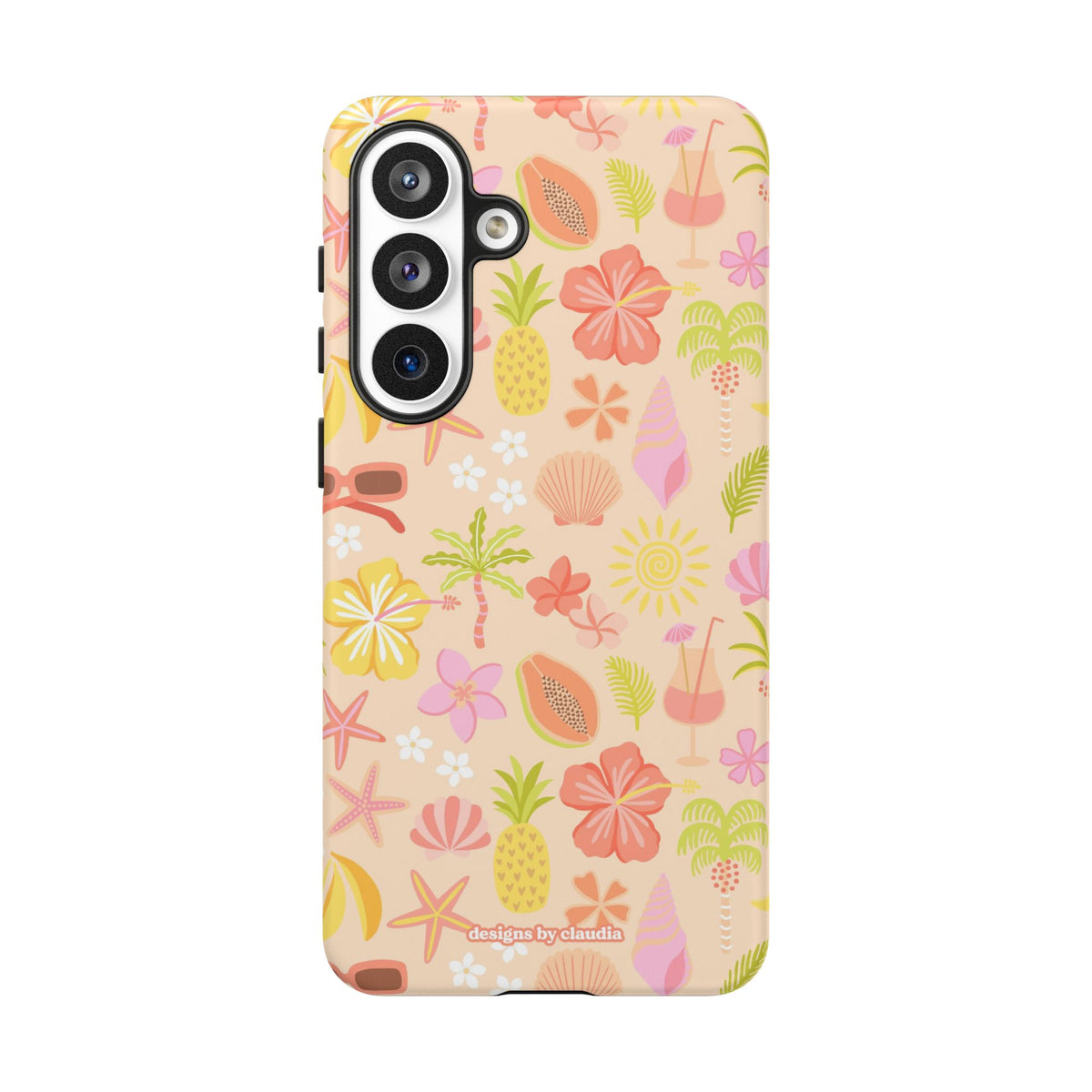 'Let's Go On A Holiday' - Cream Tough Phone Case