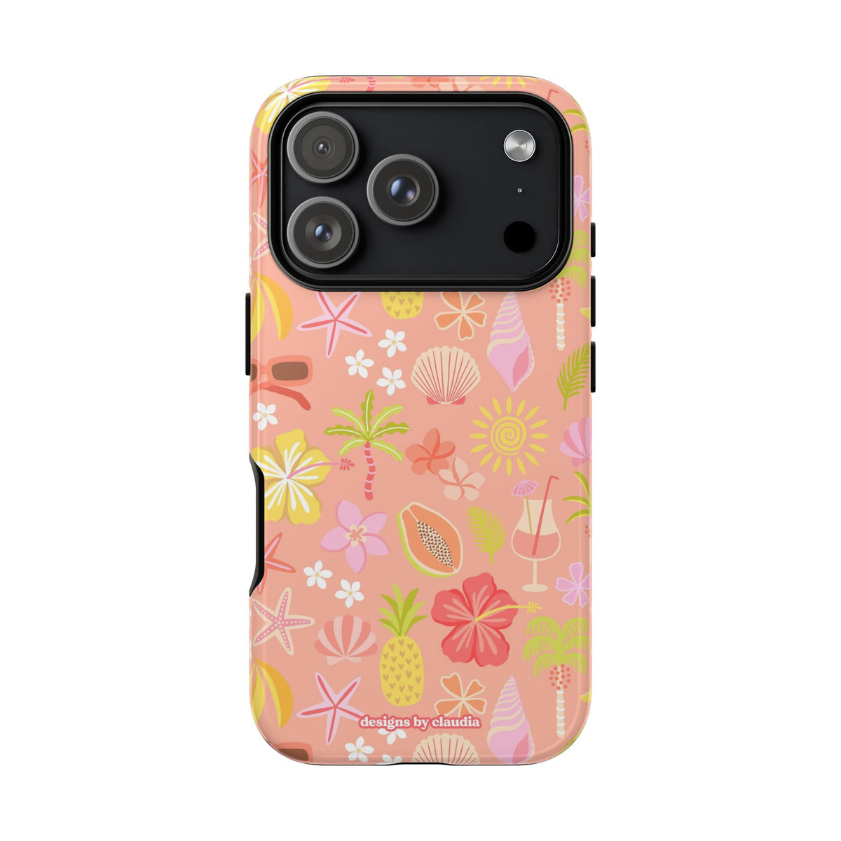 'Let's Go On A Holiday' - Coral Tough Phone Case