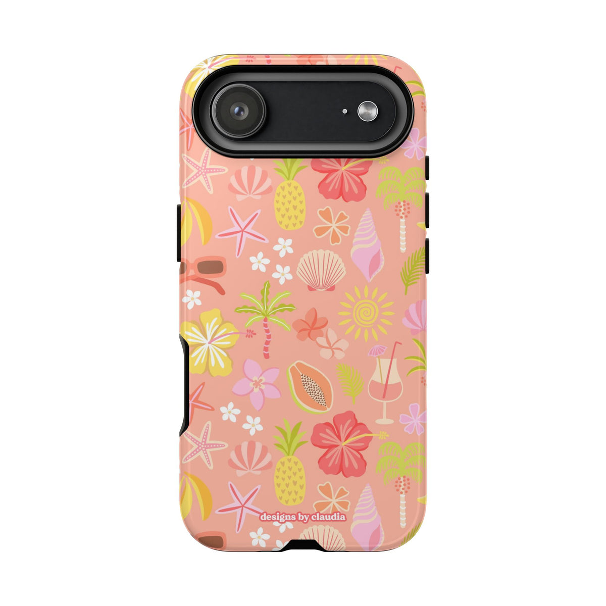 'Let's Go On A Holiday' - Coral Tough Phone Case