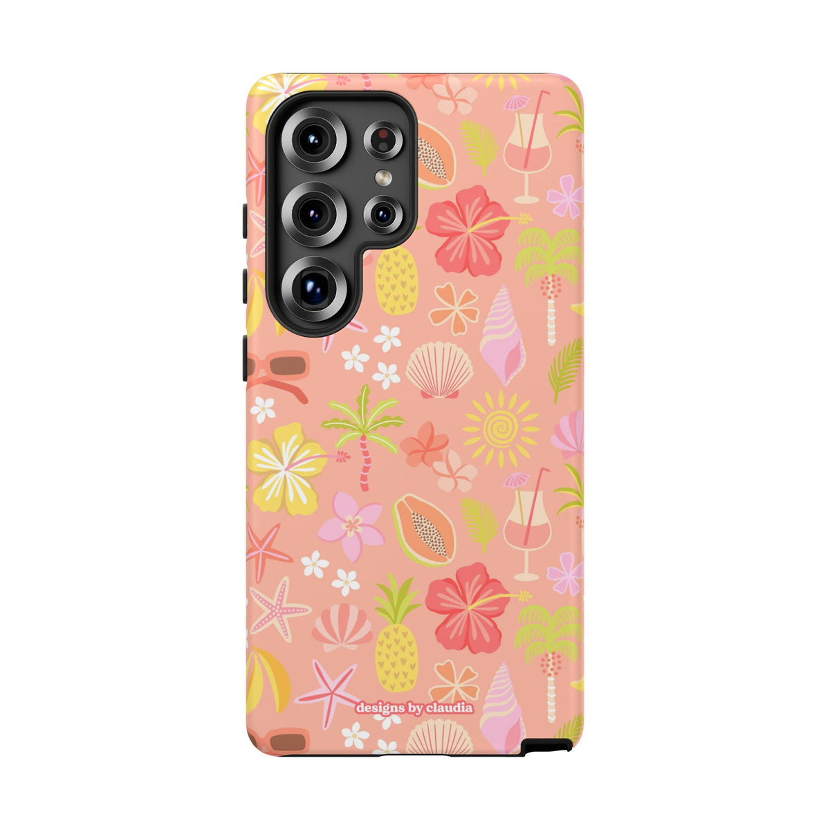 'Let's Go On A Holiday' - Coral Tough Phone Case