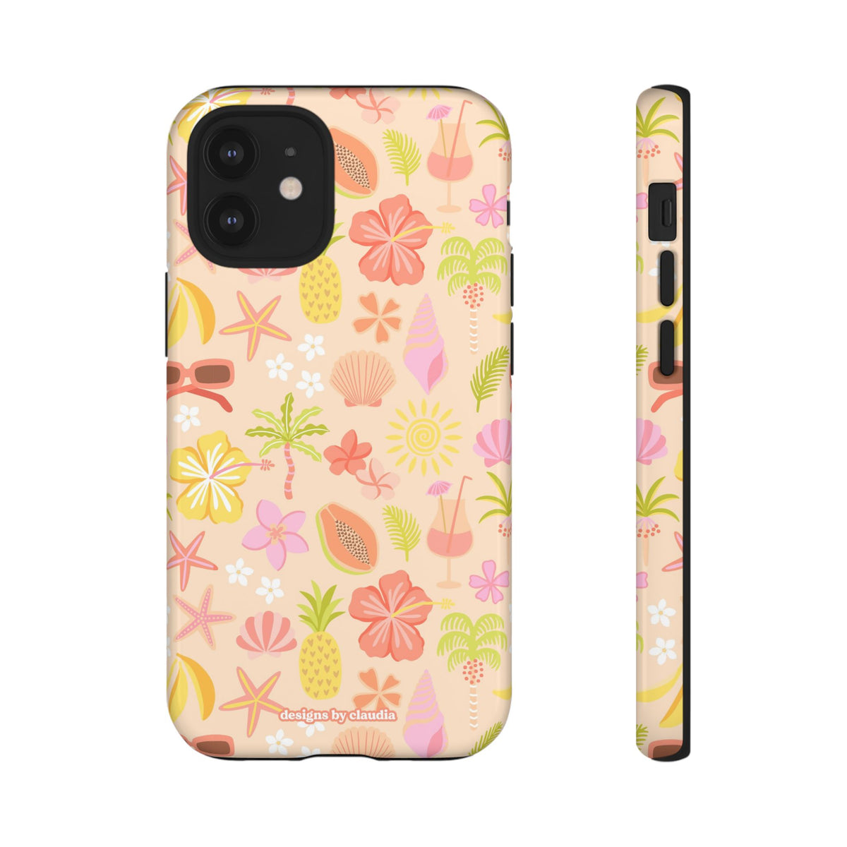 'Let's Go On A Holiday' - Cream Tough Phone Case