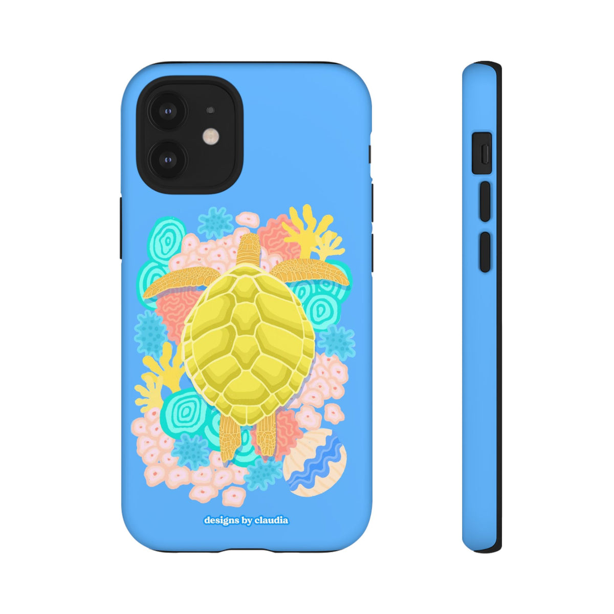 'The Coral Gardener' Green Turtle Tough Phone Case