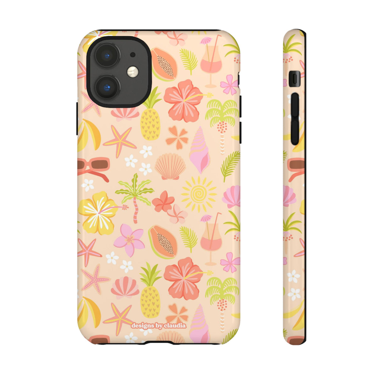'Let's Go On A Holiday' - Cream Tough Phone Case