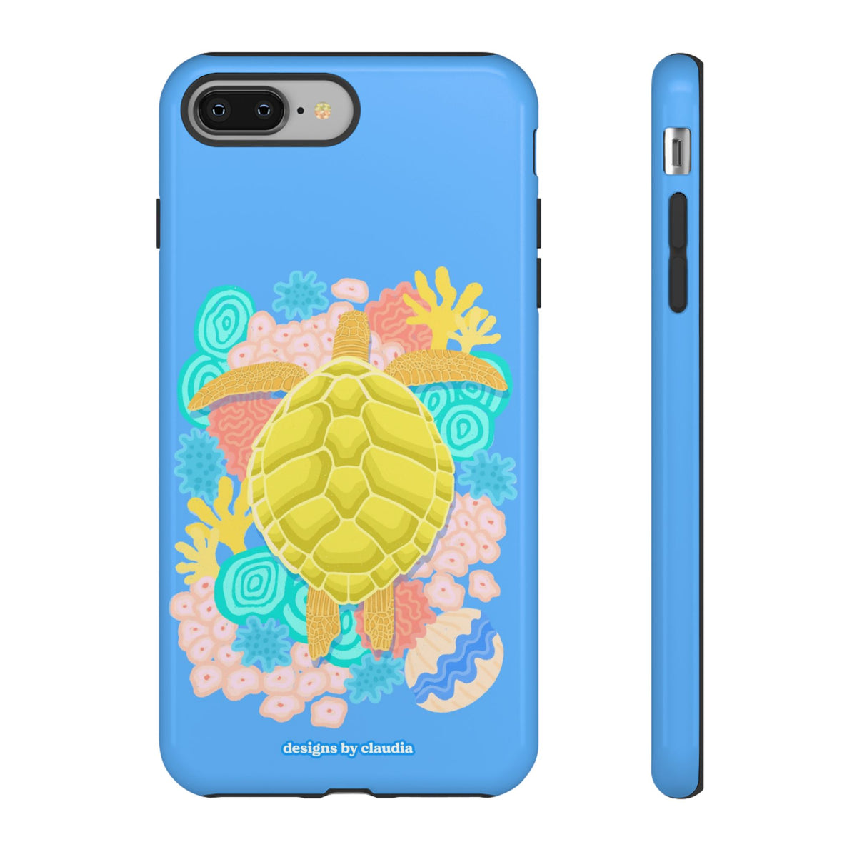 'The Coral Gardener' Green Turtle Tough Phone Case