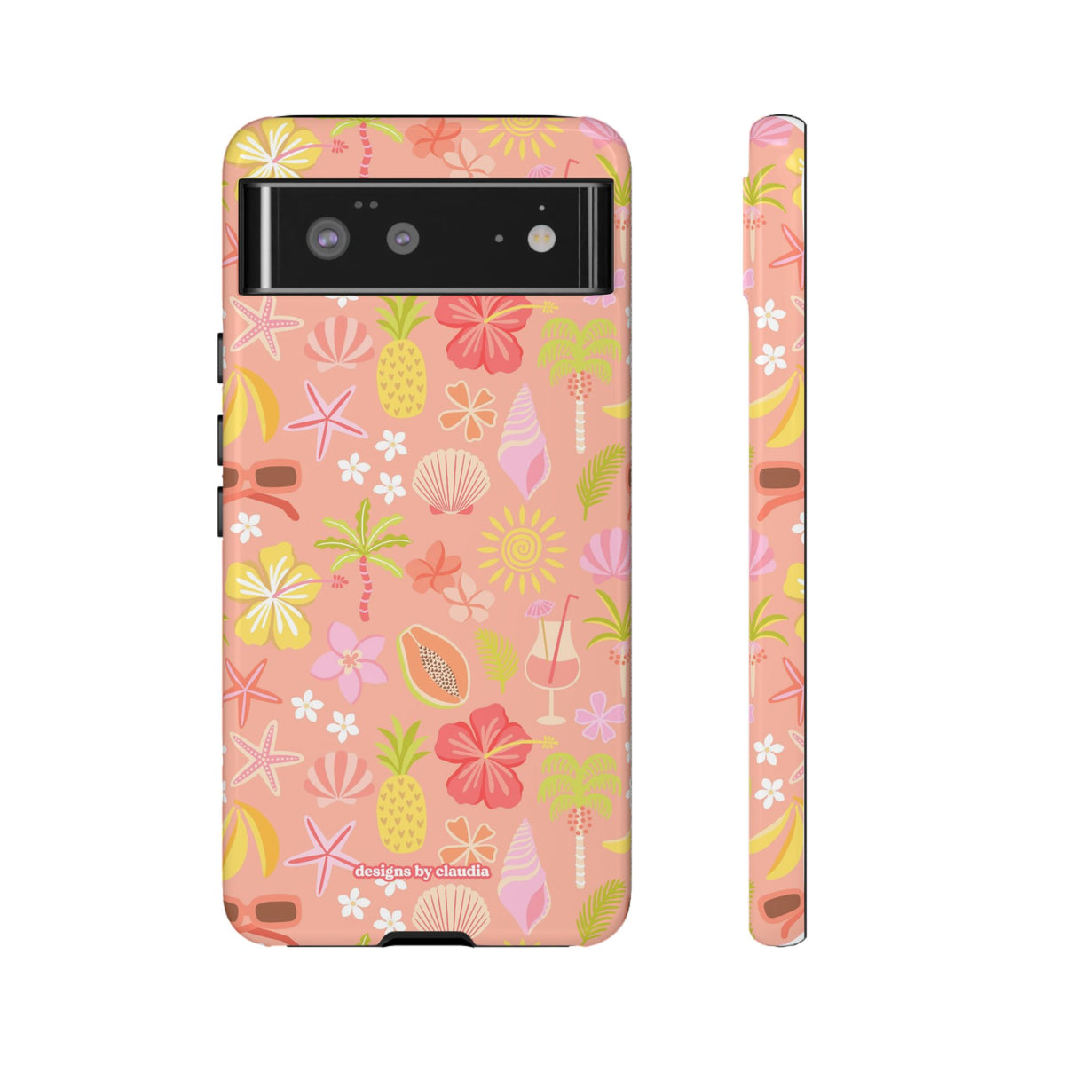 'Let's Go On A Holiday' - Coral Tough Phone Case