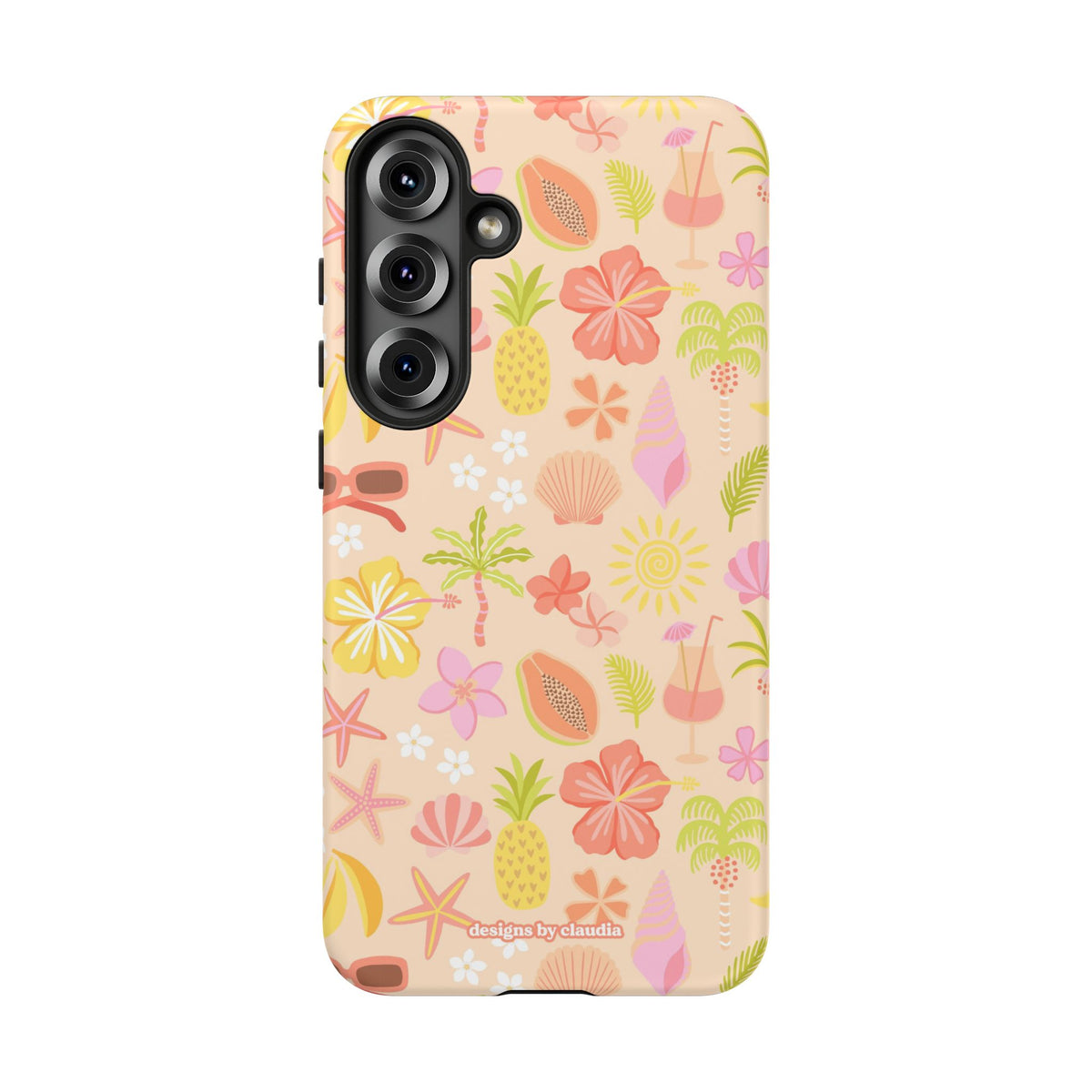'Let's Go On A Holiday' - Cream Tough Phone Case