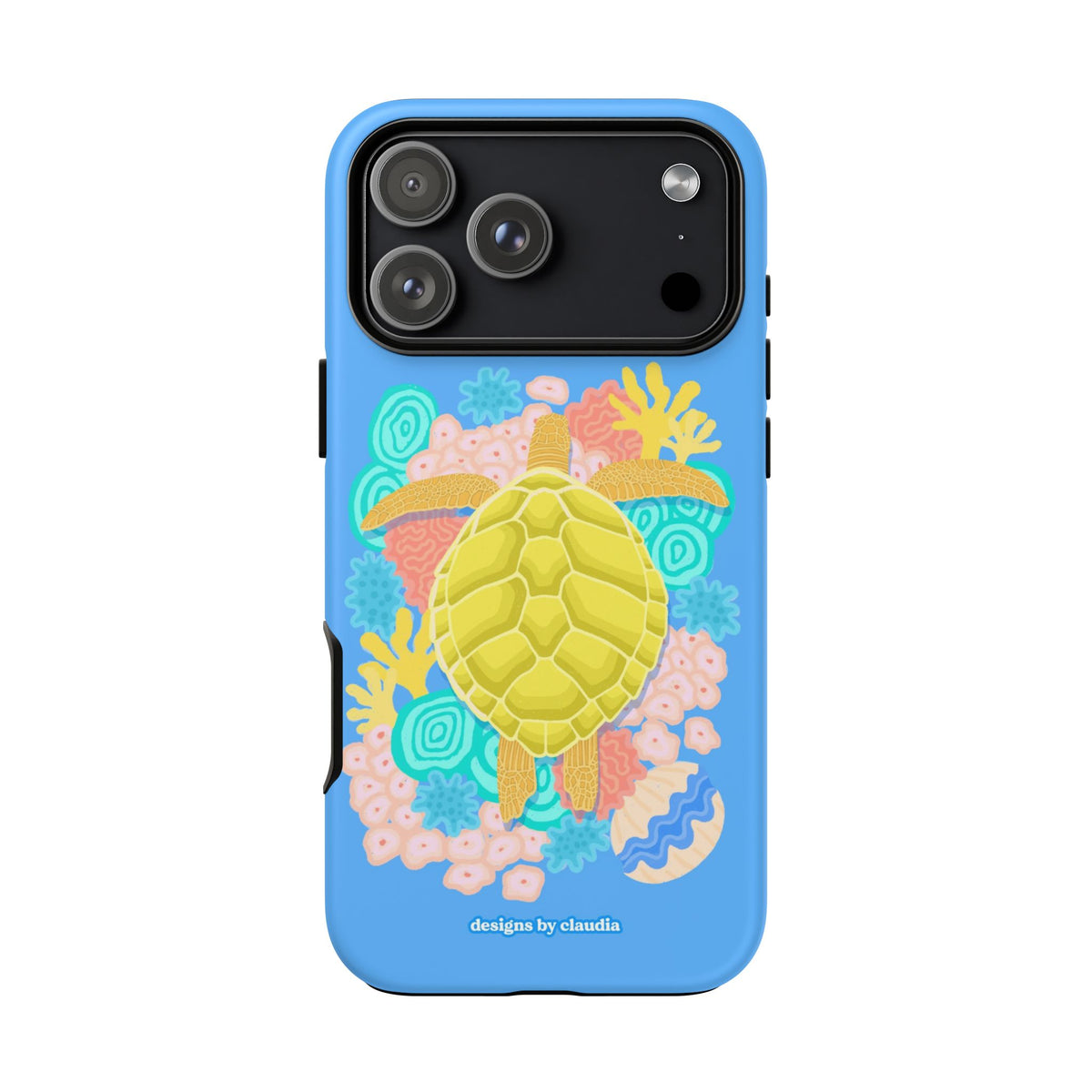'The Coral Gardener' Green Turtle Tough Phone Case