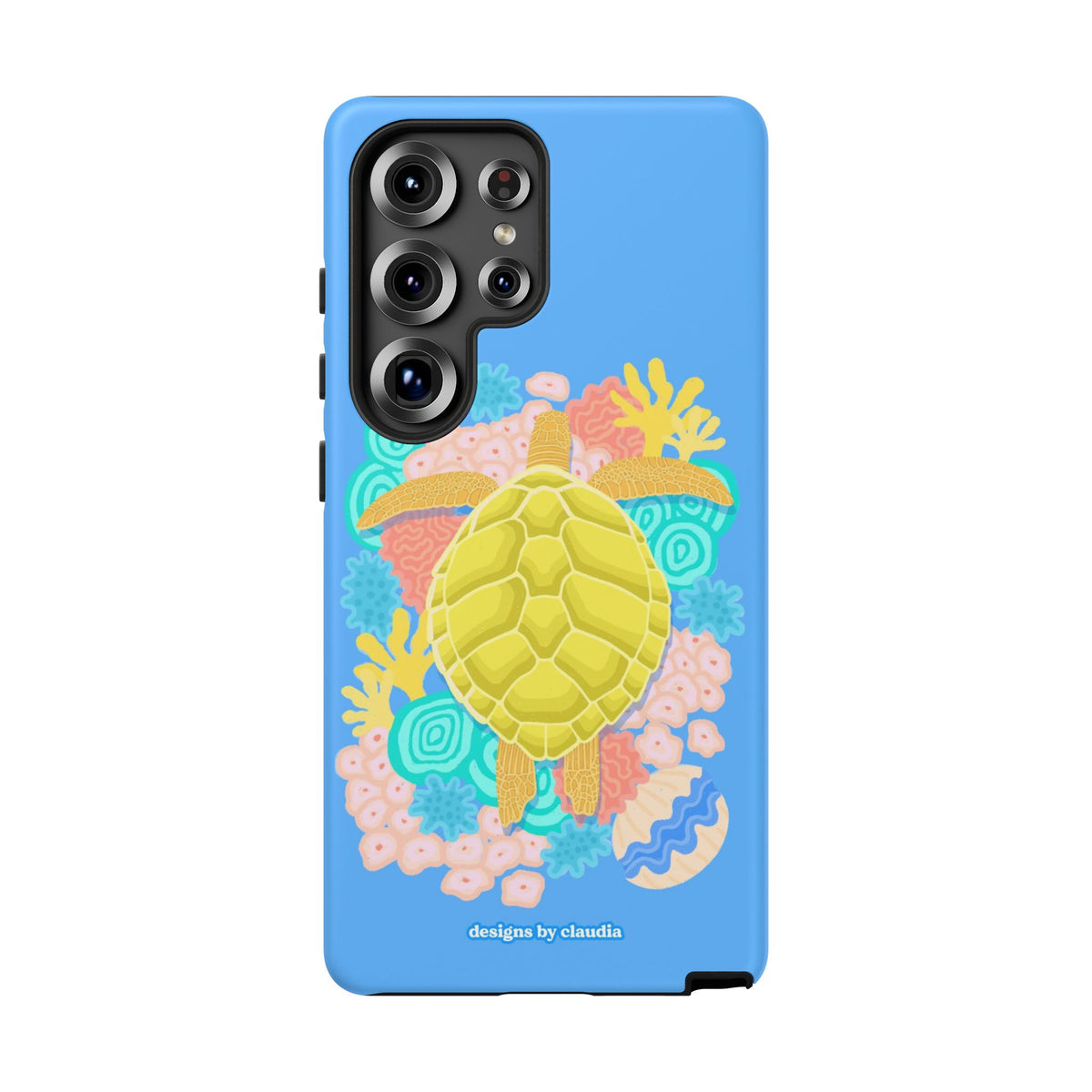 'The Coral Gardener' Green Turtle Tough Phone Case