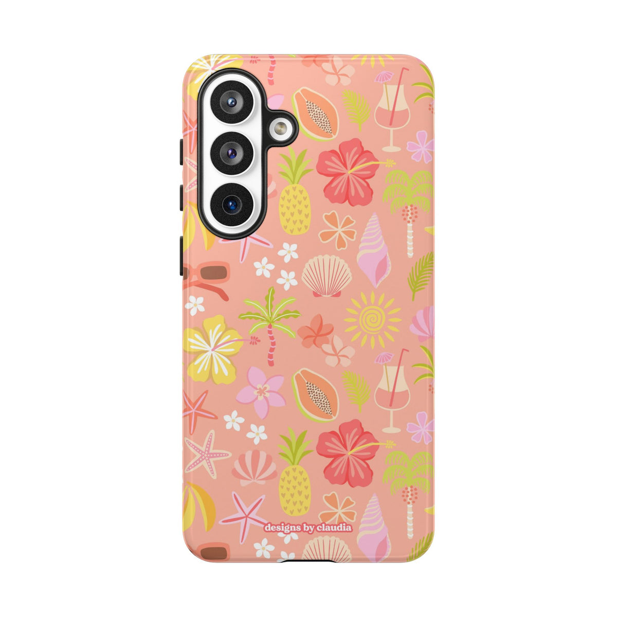 'Let's Go On A Holiday' - Coral Tough Phone Case