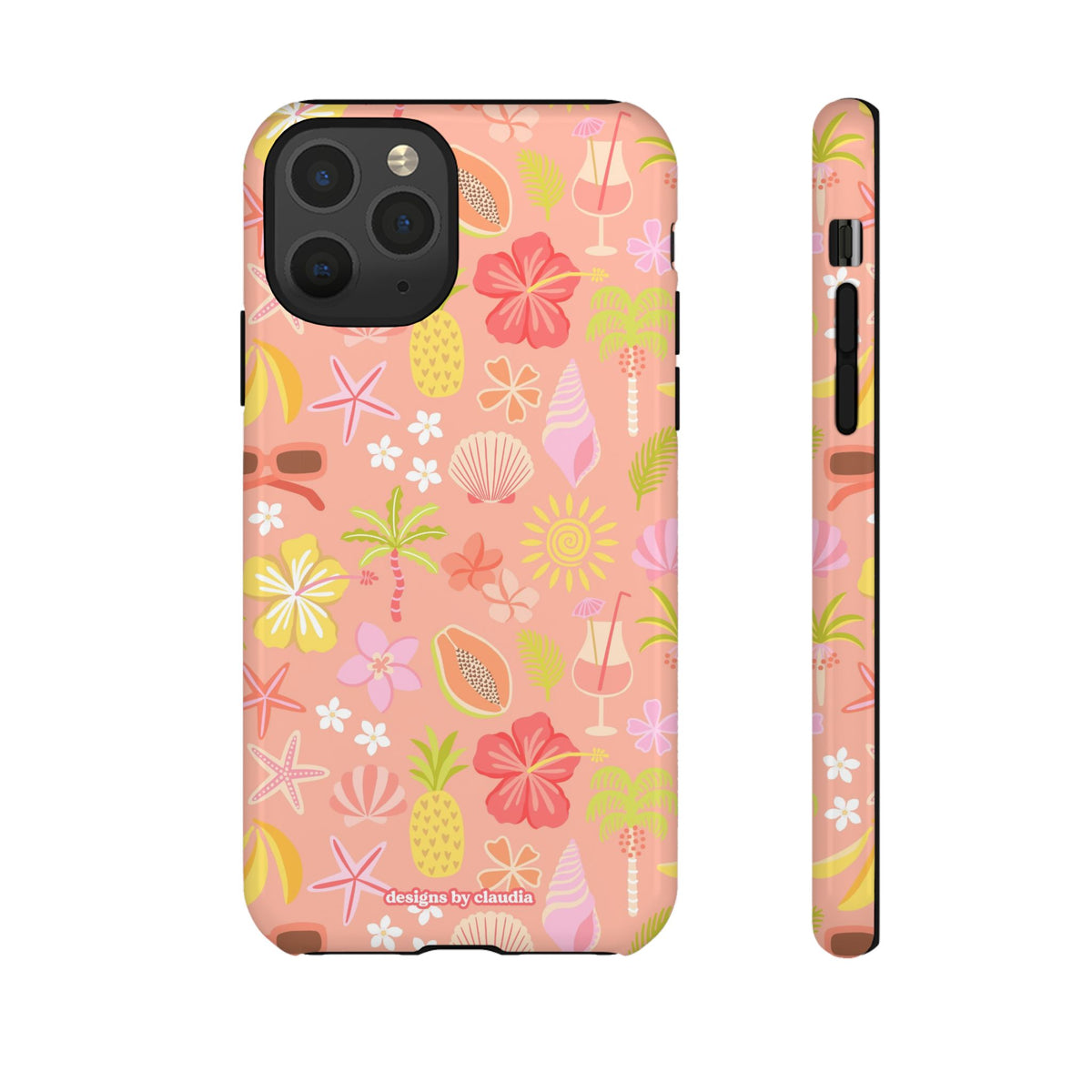 'Let's Go On A Holiday' - Coral Tough Phone Case