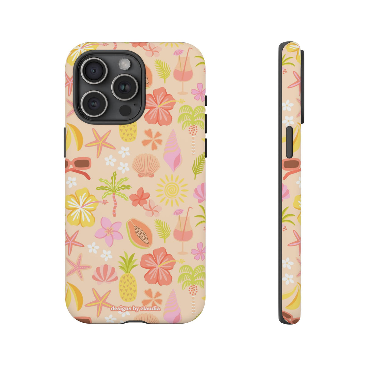 'Let's Go On A Holiday' - Cream Tough Phone Case