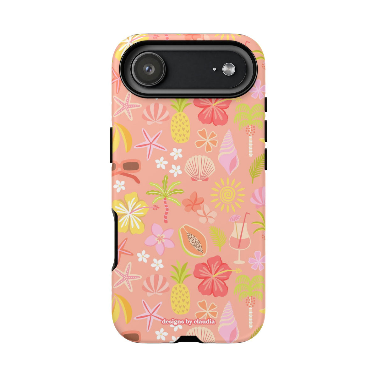 'Let's Go On A Holiday' - Coral Tough Phone Case