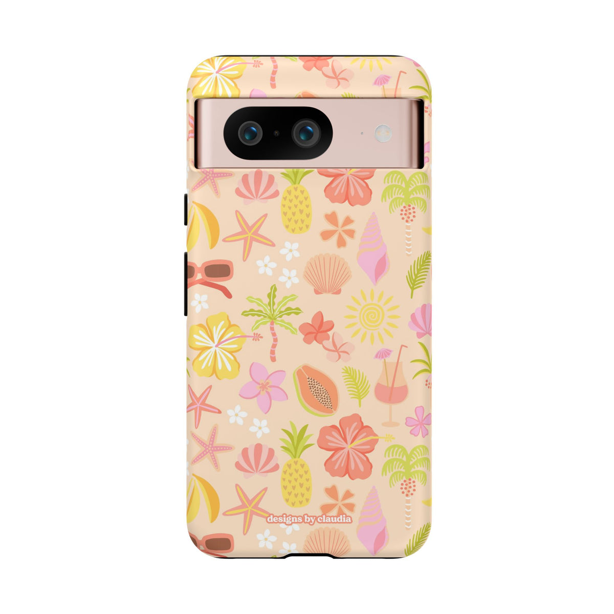 'Let's Go On A Holiday' - Cream Tough Phone Case