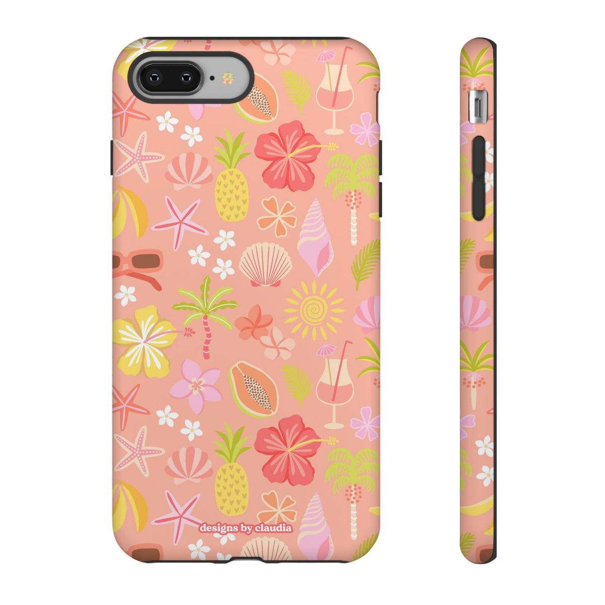 'Let's Go On A Holiday' - Coral Tough Phone Case