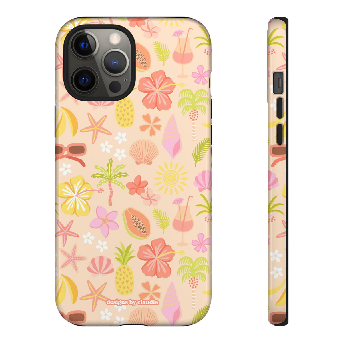 'Let's Go On A Holiday' - Cream Tough Phone Case