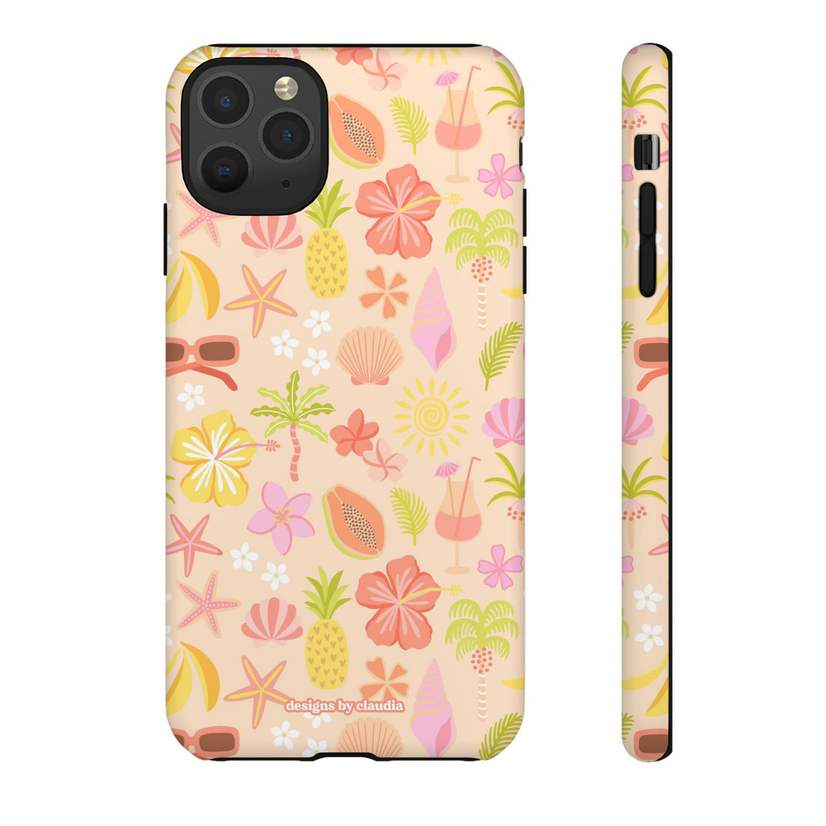 'Let's Go On A Holiday' - Cream Tough Phone Case