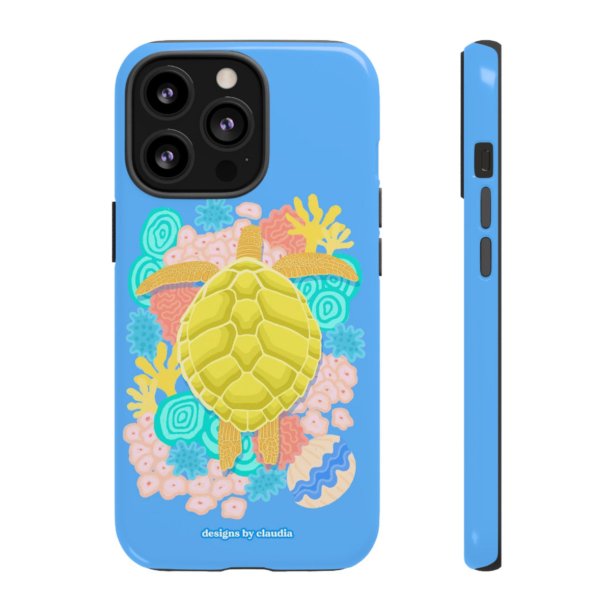 'The Coral Gardener' Green Turtle Tough Phone Case