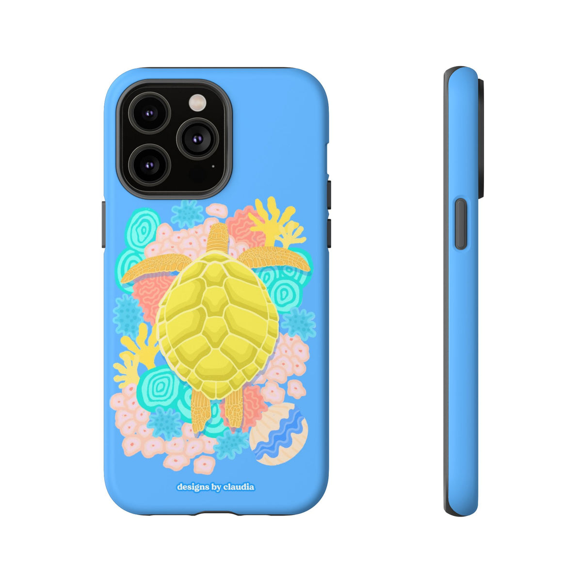 'The Coral Gardener' Green Turtle Tough Phone Case