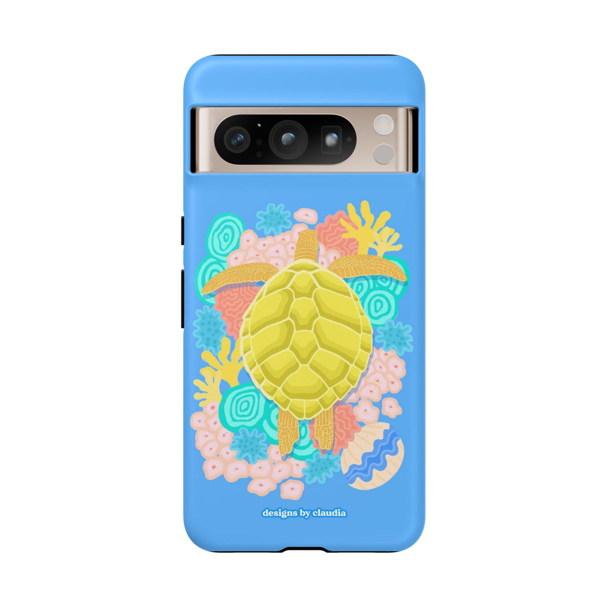 'The Coral Gardener' Green Turtle Tough Phone Case