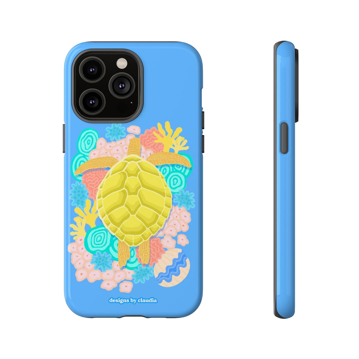 'The Coral Gardener' Green Turtle Tough Phone Case